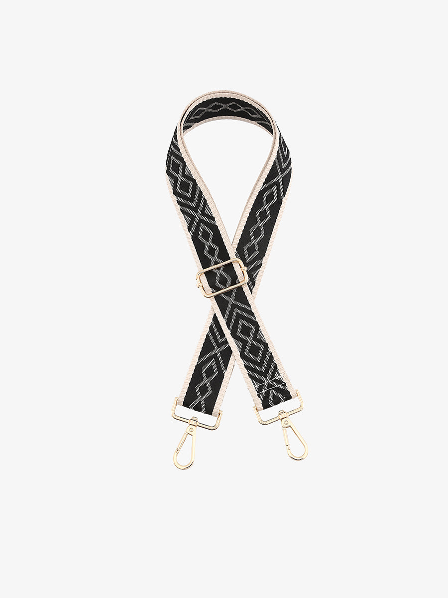 Boho Bag Strap Black/Ivory