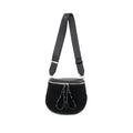 Black suede sling bag