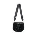 Black suede sling bag