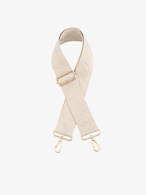 Boho Bag Strap-Brown/Ivory