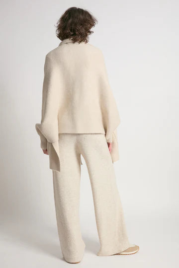 Ivory pocket shrug cape cardigan, alternate view
