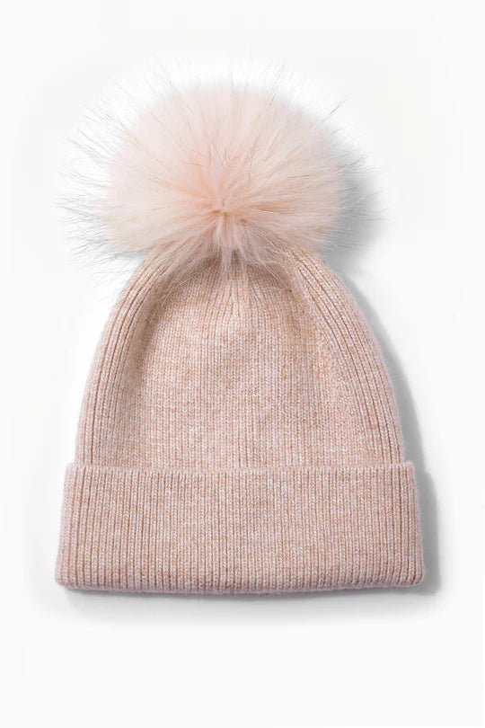 pom pom beanie blush