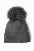 pom pom beanie charcoal
