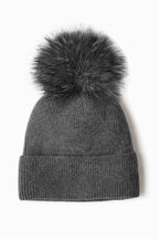 pom pom beanie charcoal