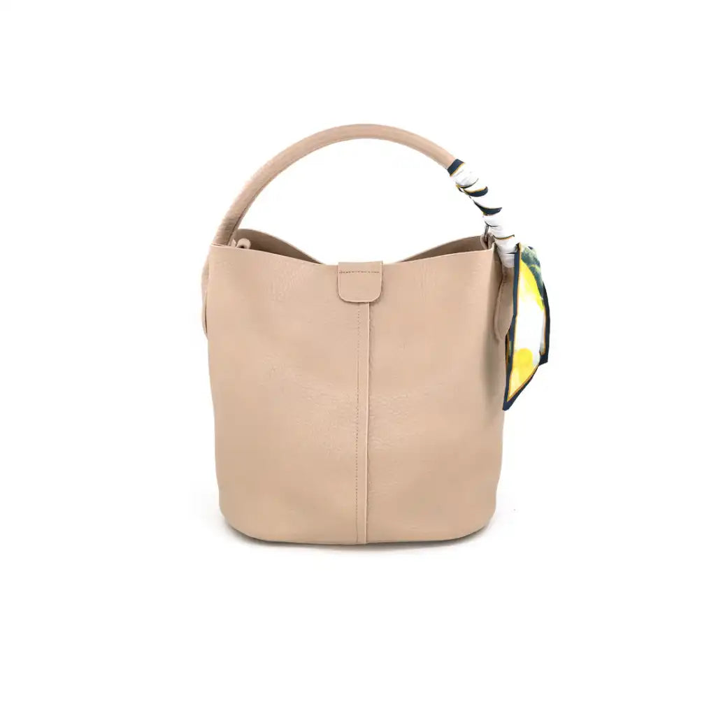 sadie bucket bag beige