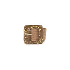 Gold Flecked Resin Buckle-Brown