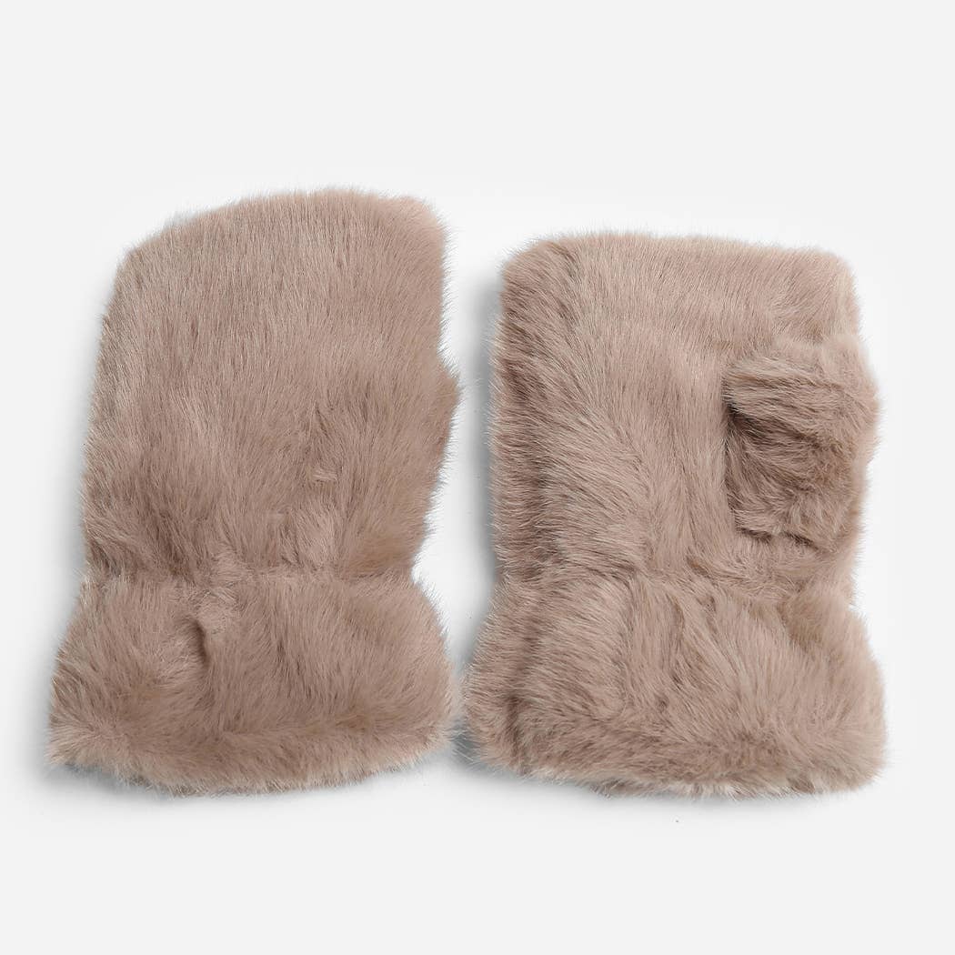 Fur Fingerless Gloves