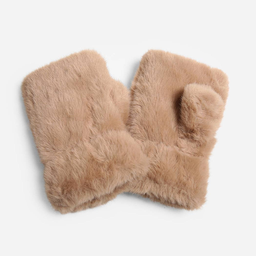 Fur Fingerless Gloves