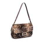 Beverly - Faux Fur Cow Print Shoulder Handbag