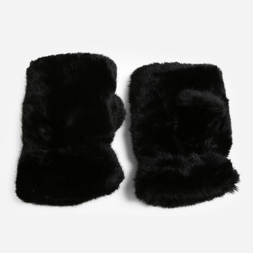 Fur Fingerless Gloves