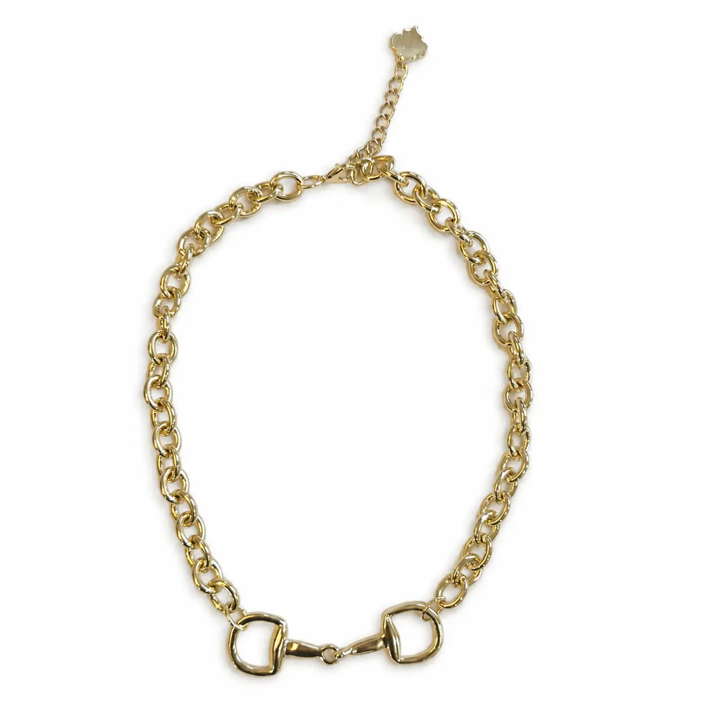 Horsebit Chainlink Gold Necklace