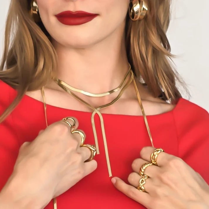 Water Resistant Necklace Layered Snake Necklace