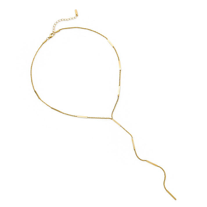 Water Resistant Gold Lariat Necklace