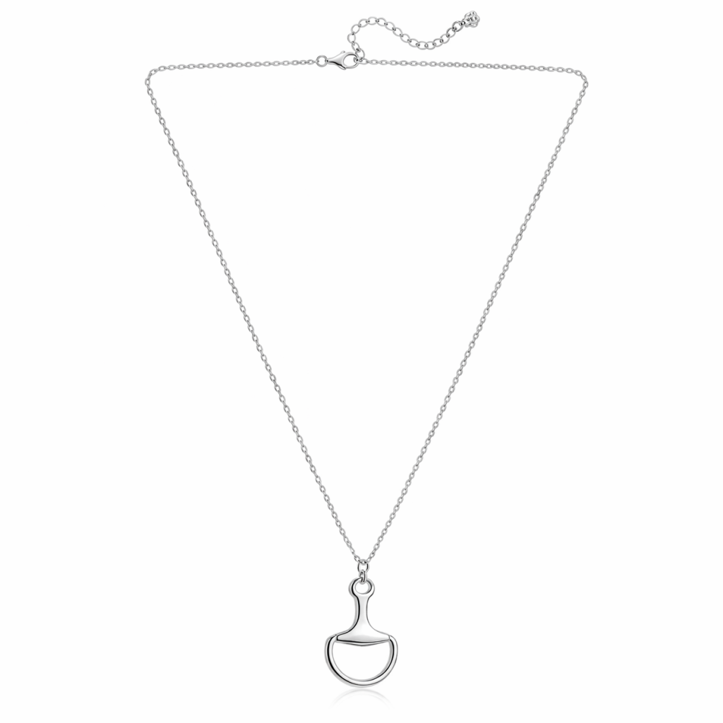 SILVER Horse  BIT Pendant Necklace