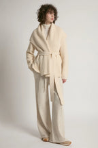 Shawl Collar Belt Cardigan Sweater