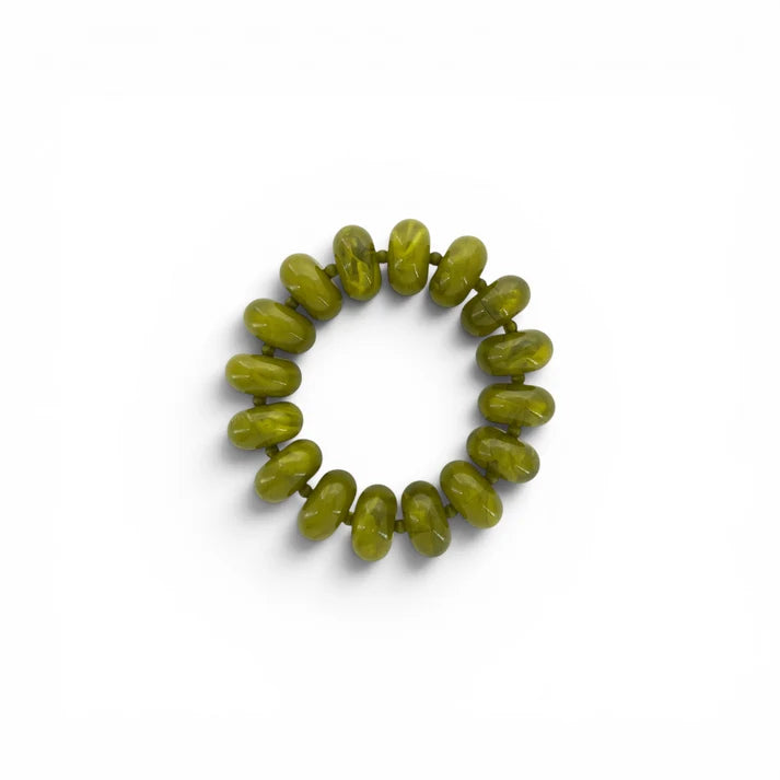 Rondelle Resin Beaded Stretch Bracelet