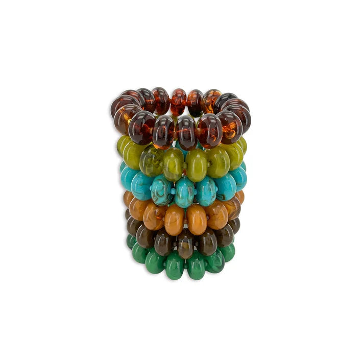 Rondelle Resin Beaded Stretch Bracelet