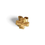 Water-Resistant Gold Cross Ring