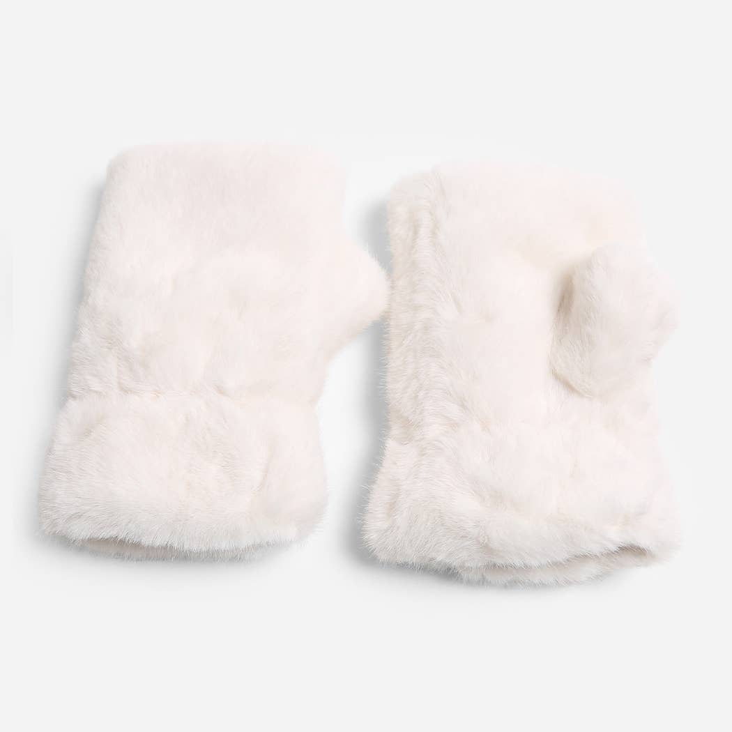 Fur Fingerless Gloves