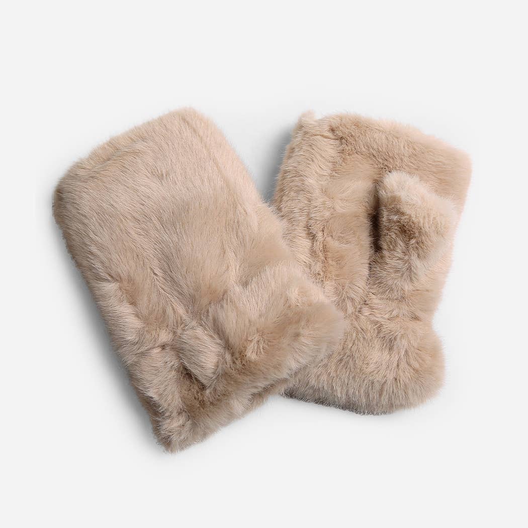 Fur Fingerless Gloves