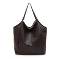 Beau  Reversible Coffee Tote  Leather Hand Bag