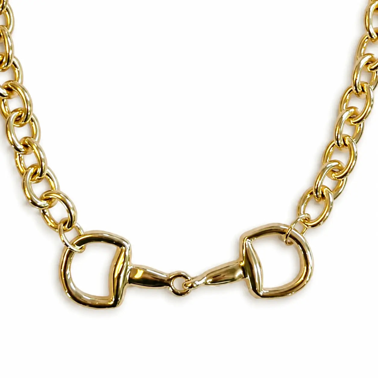 Horsebit Chainlink Gold Necklace