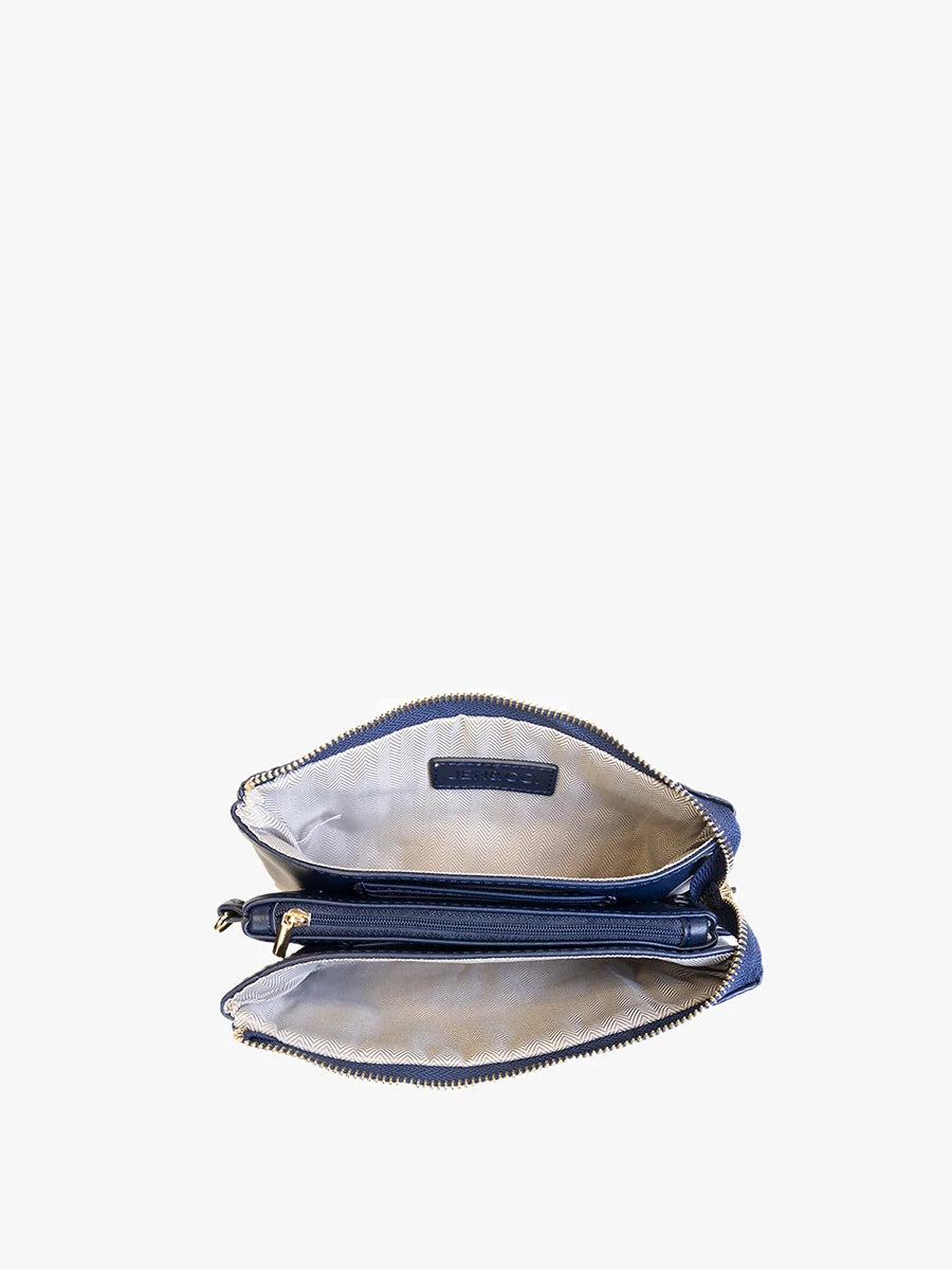 Riley puffer crossbody wristlet handbag interior view