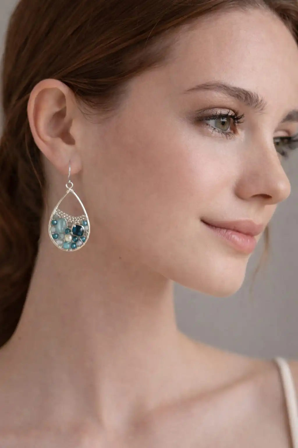Santorini Blue Quartz Earrings