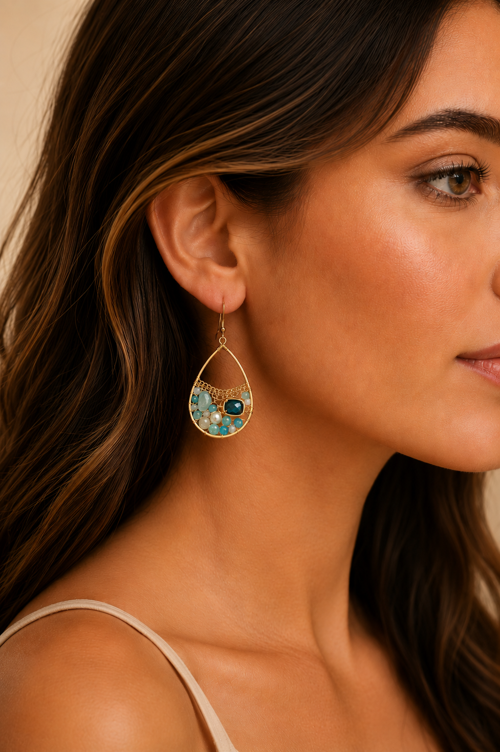 Santorini Blue Quartz Earrings