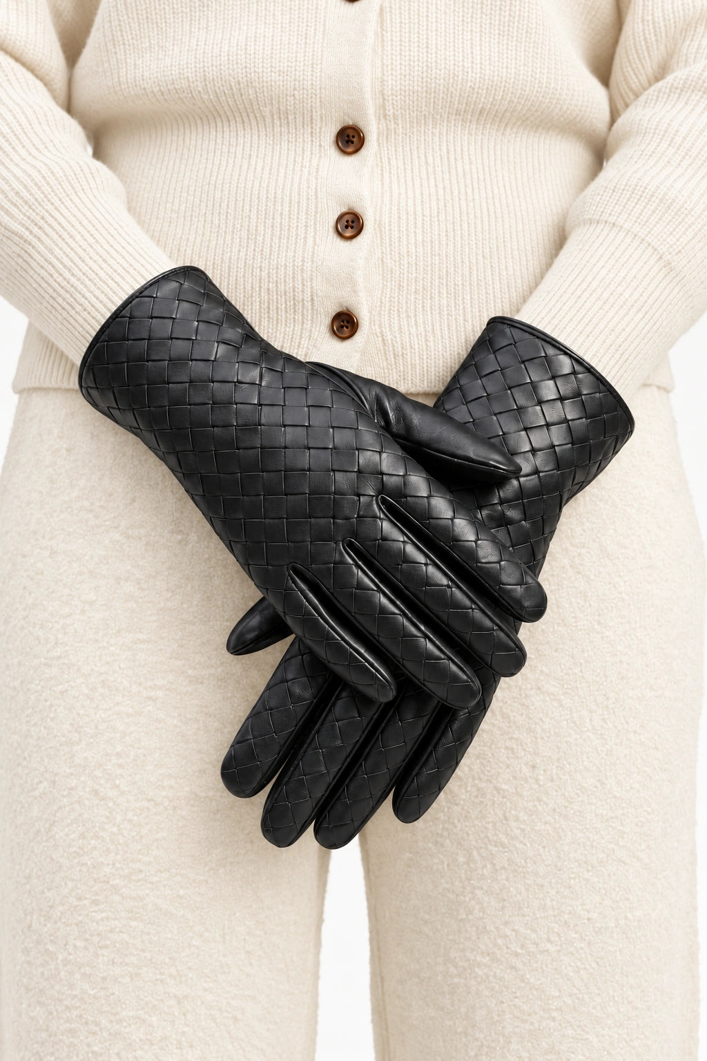 Woven Leather Gloves