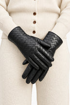 Woven Leather Gloves